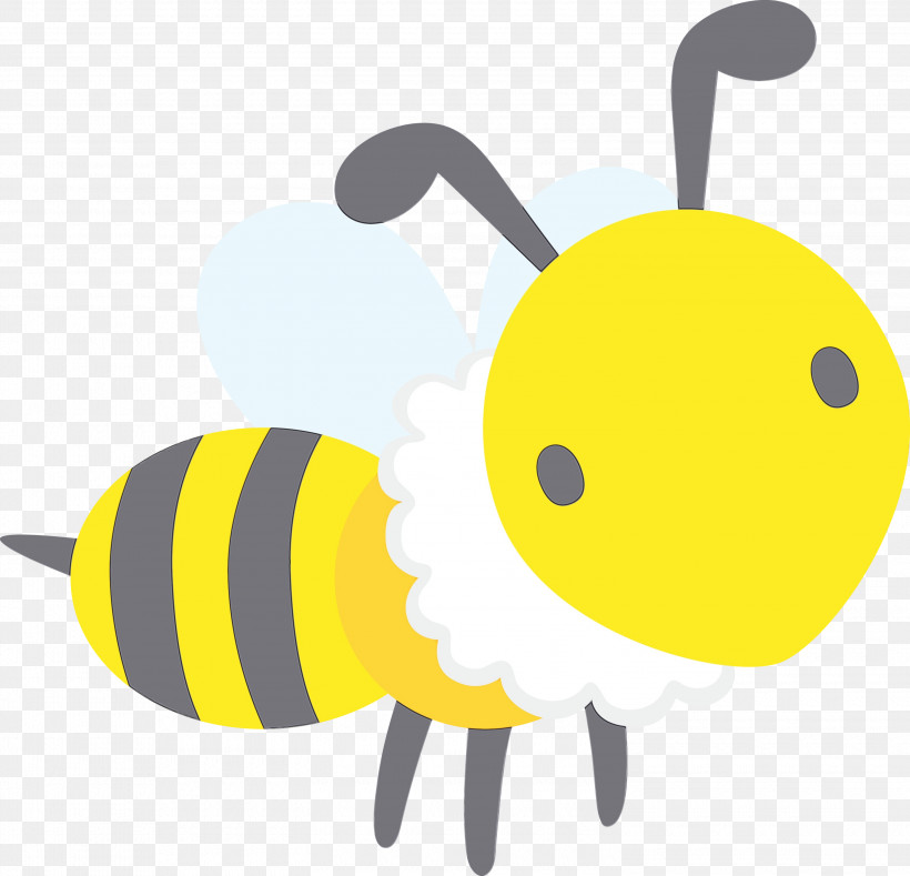Bumblebee, PNG, 3000x2890px, Watercolor, Bee, Bumblebee, Cartoon, Fly Download Free