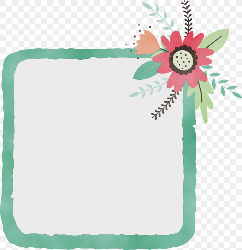 Floral Design, PNG, 2904x3000px, Flower Frame, Film Frame, Floral Design, Flower, Green Download Free