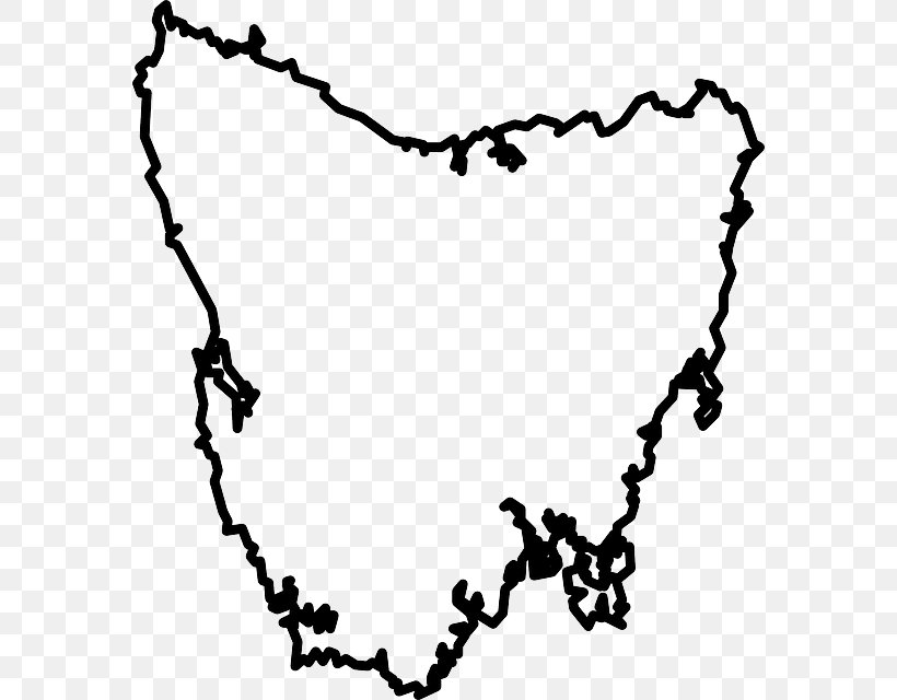 Tasmania Blank Map Outline Of Geography World Map, PNG, 578x640px, Tasmania, Area, Australia, Black, Black And White Download Free