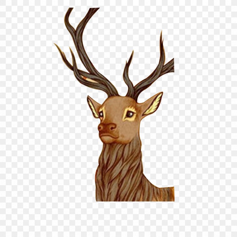 Reindeer Red Deer, PNG, 2362x2362px, Reindeer, Antler, Deer, Drawing, Elk Download Free