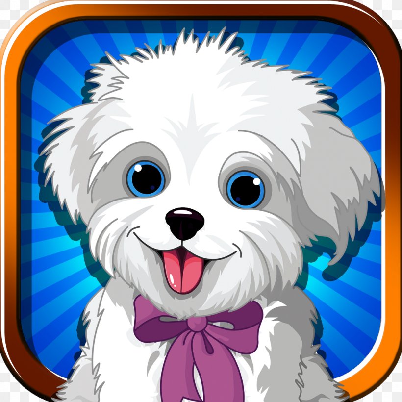 Maltese Dog Bolognese Dog Puppy Havanese Dog Bichon Frise, PNG, 1024x1024px, Watercolor, Cartoon, Flower, Frame, Heart Download Free
