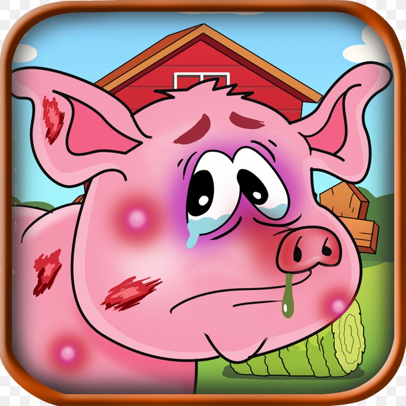 Pig Farm Sheep Bird Chicken, PNG, 1024x1024px, Watercolor, Cartoon, Flower, Frame, Heart Download Free