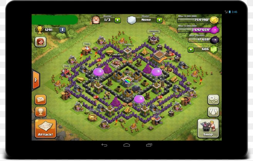 Clash Of Clans Android Video Game, PNG, 1606x1024px, Clash Of Clans, Android, App Store, Aptoide, Biome Download Free
