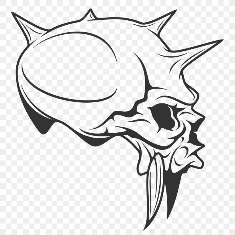 T-shirt Skull Illustration, PNG, 944x944px, Skull, Art, Black, Black And White, Clip Art Download Free