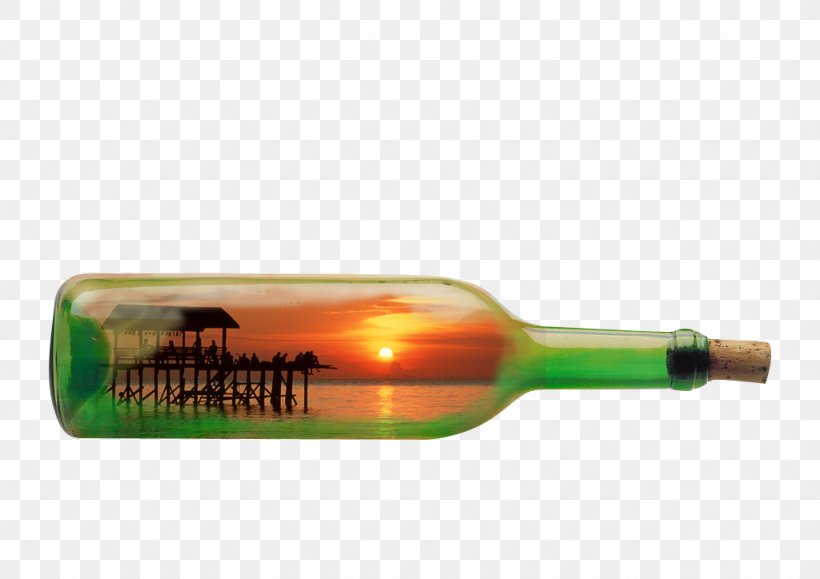 Glass Bottle Landscape, PNG, 1024x724px, Glass Bottle, Bottle, Designer, Drinkware, Glass Download Free