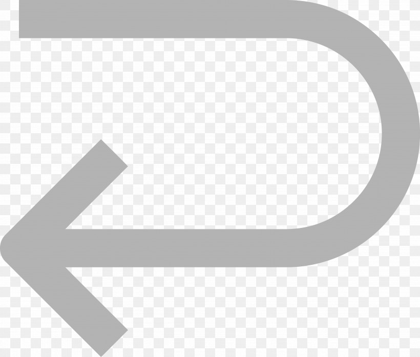 Gray U-shaped Left Arrow, PNG, 5062x4305px, Line, Logo, Symbol Download Free