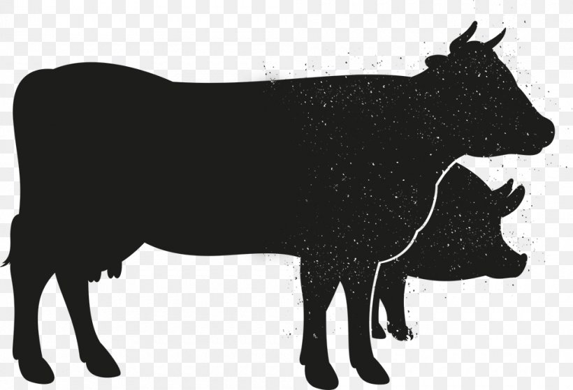 Beef Cattle Calf Meat Butcher, PNG, 1000x682px, Beef, Animal Figure, Beef Cattle, Black And White, Boucherie Download Free