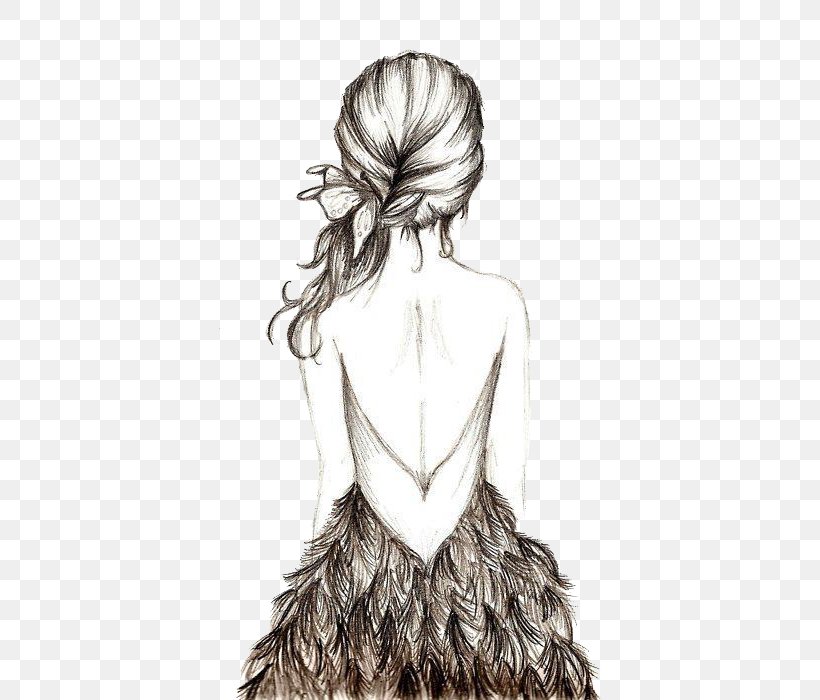 Drawing Sketch Dress Painting Image, PNG, 446x700px, Watercolor, Cartoon, Flower, Frame, Heart Download Free