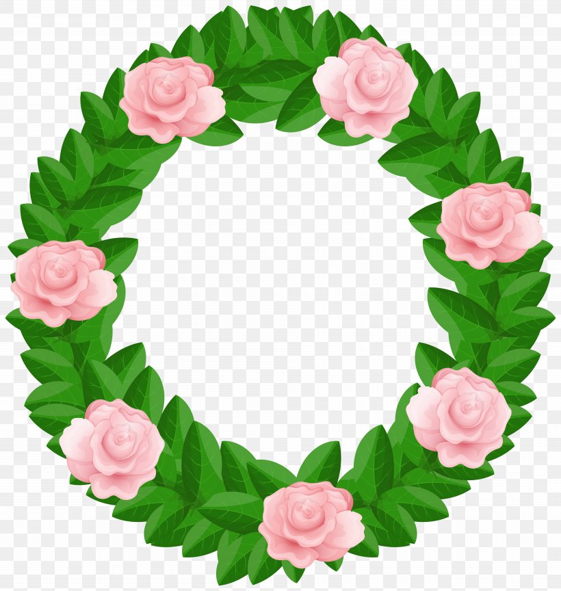 Wreath Garden Roses Clip Art, PNG, 7584x8000px, Wreath, Chalkboard, Cut Flowers, Decor, Drawing Download Free