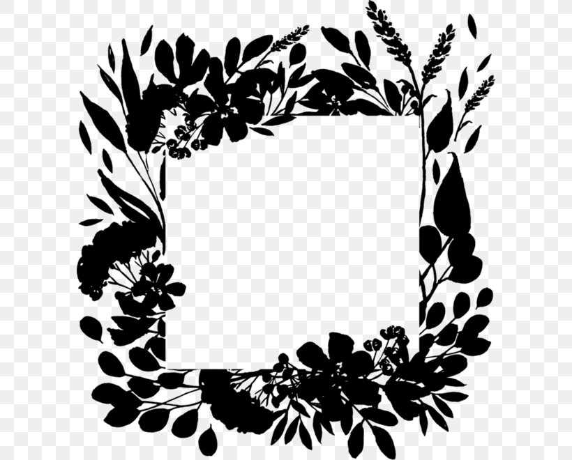 Floral Design Pattern Picture Frames Monochrome, PNG, 600x660px, Floral Design, Blackandwhite, Botany, Branch, Flower Download Free