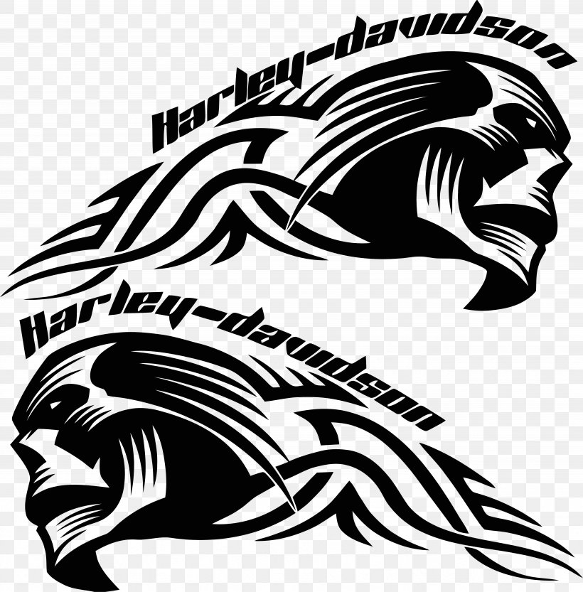 Harley-Davidson Decal Motorcycle Helmets Sticker, PNG, 4918x5001px, Harleydavidson, Art, Big Cats, Black And White, Bobber Download Free