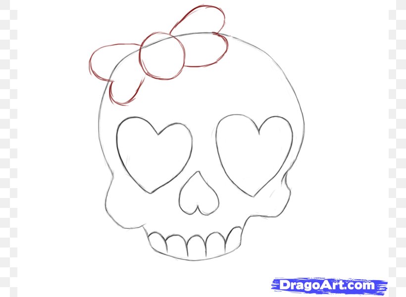 Drawing Skull How-to Clip Art, PNG, 750x600px, Watercolor, Cartoon, Flower, Frame, Heart Download Free
