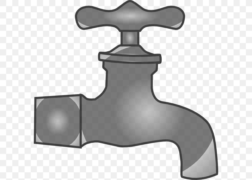 Tap Water Clip Art, PNG, 600x585px, Tap, Black And White, Drawing, Drinking Water, Free Content Download Free