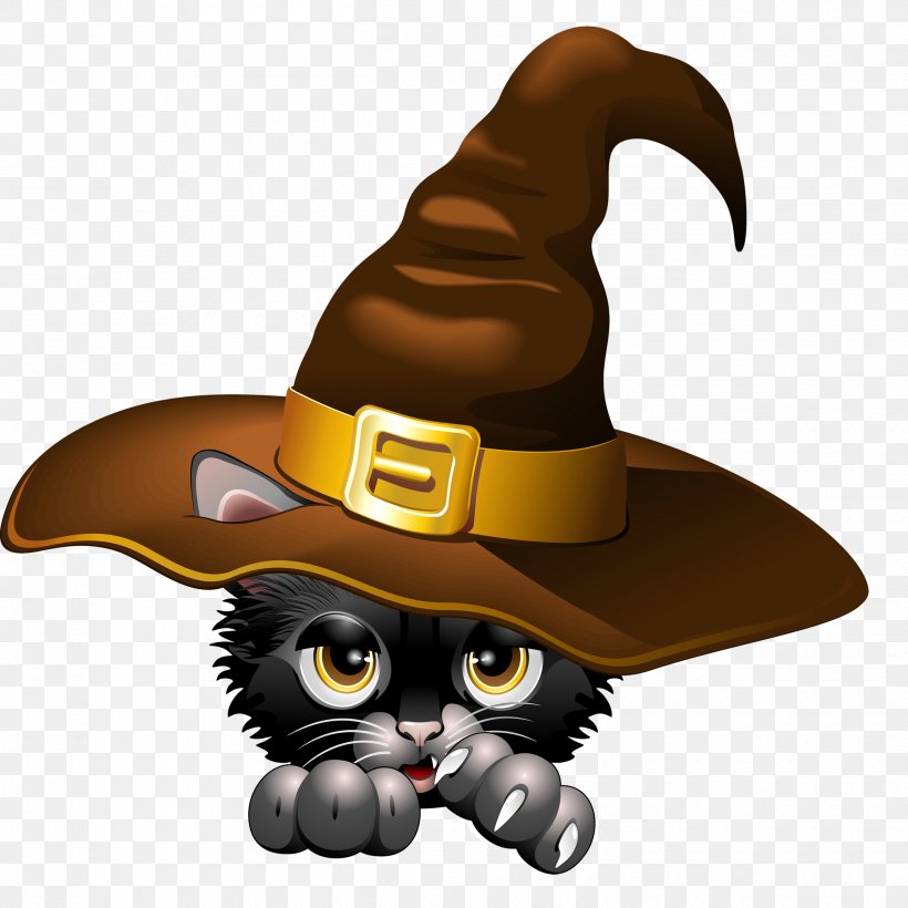 Black Cat Halloween Kitten Clip Art, PNG, 2500x2500px, Cat, Beak, Bird, Bird Of Prey, Black Download Free