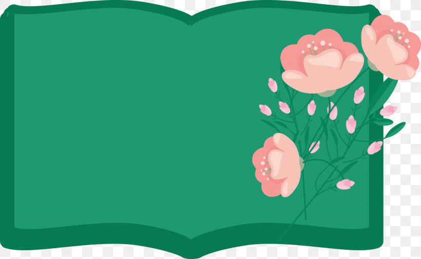 Flower Book Frame Flower Frame Book Frame, PNG, 3000x1845px, Flower Frame, Biology, Book Frame, Cartoon, Flower Download Free