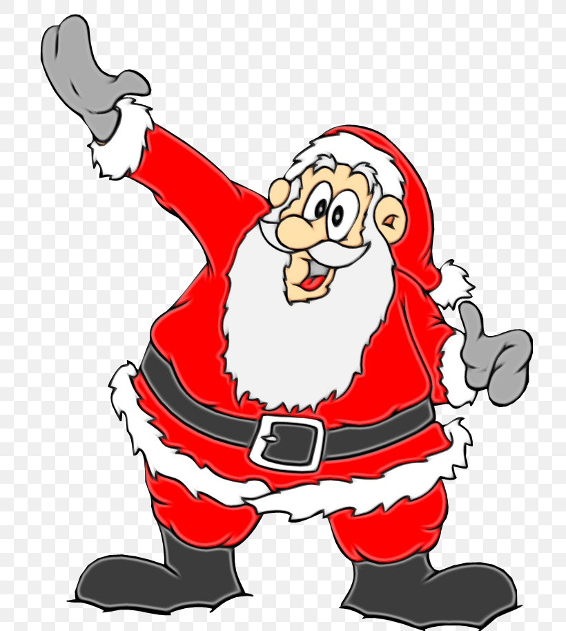 Santa Claus, PNG, 724x913px, Watercolor, Cartoon, Paint, Santa Claus, Wet Ink Download Free