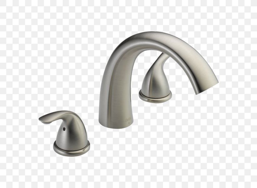Faucet Handles & Controls Baths Stainless Steel Plumbing Classic Roman Tub Trim Delta T2705, PNG, 600x600px, Faucet Handles Controls, Bathroom, Baths, Bathtub Accessory, Delta Air Lines Download Free