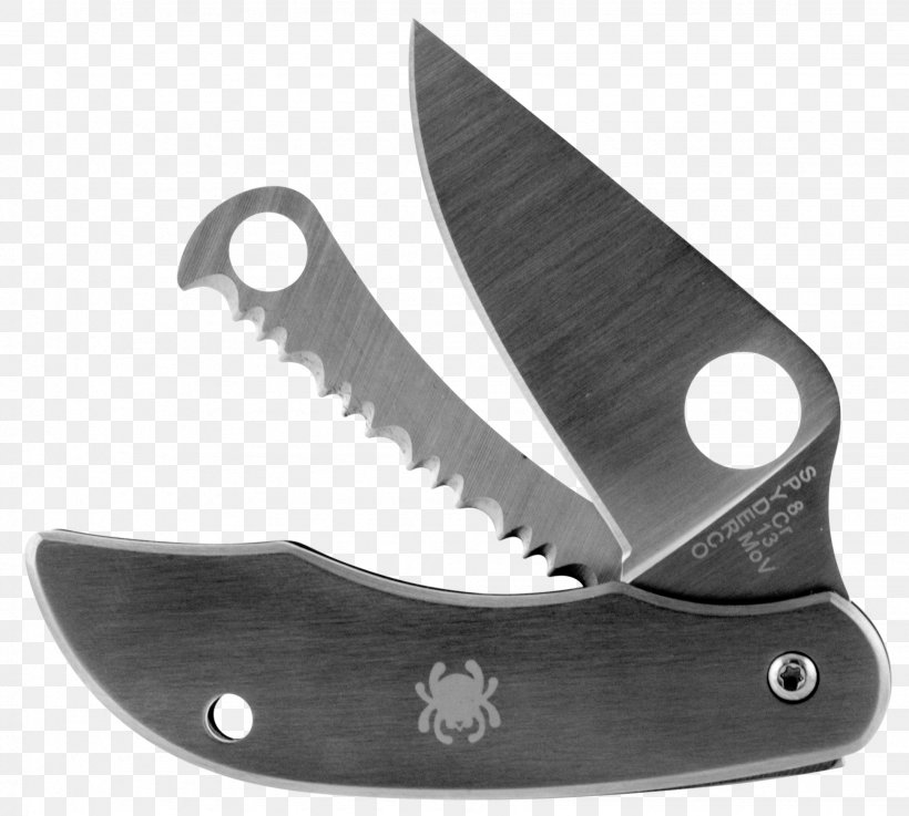 Hunting & Survival Knives Throwing Knife Serrated Blade, PNG, 1944x1748px, Hunting Survival Knives, Black And White, Blade, Cold Weapon, Hardware Download Free