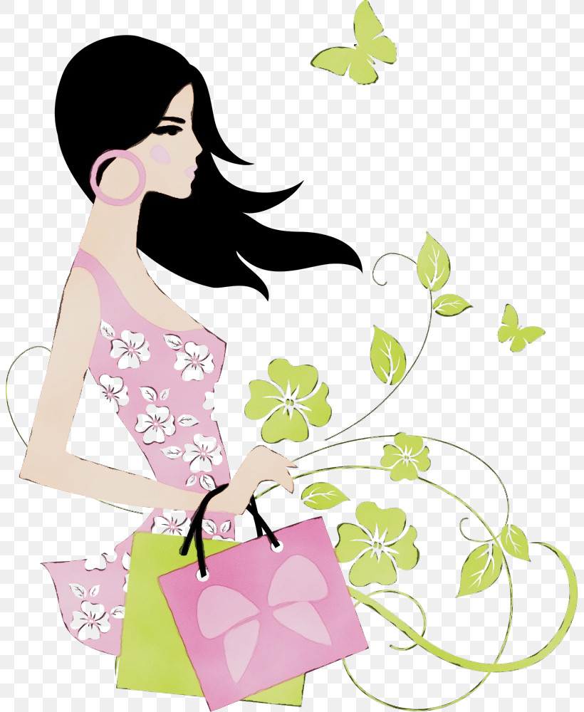 Pink Plant Flower Bag, PNG, 803x1000px,  Download Free