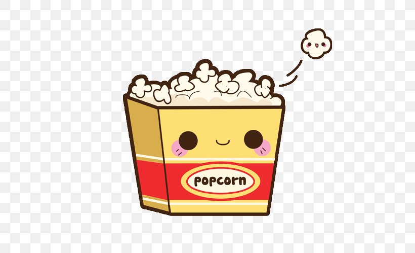 Popcorn Fast Food Drawing Kavaii Cinema, PNG, 515x499px, Popcorn, Area, Cartoon, Cinema, Cup Download Free