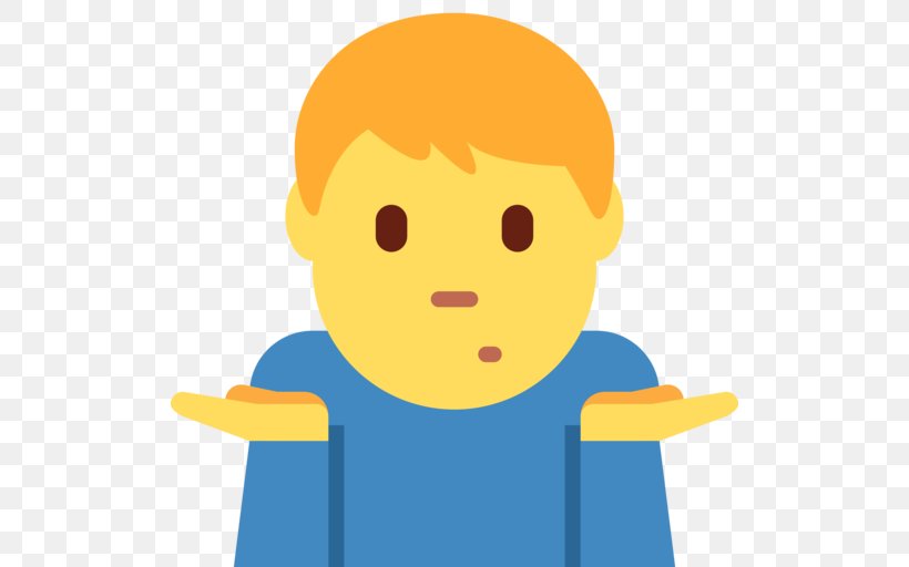 Emojipedia Shrug IPhone Zero-width Joiner, PNG, 512x512px, Emoji, Boy, Cartoon, Child, Computer Download Free