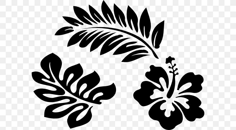 Hawaiian Hibiscus Halberd-leaf Rosemallow Drawing Clip Art, PNG, 600x451px, Hawaiian Hibiscus, Black, Black And White, Branch, Butterfly Download Free