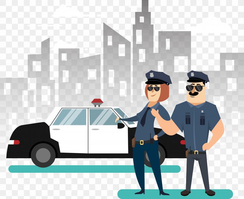 Police Officer Cartoon Police Car, PNG, 3749x3065px, Police, Cartoon, Flat Design, Human Behavior, Illustration Download Free