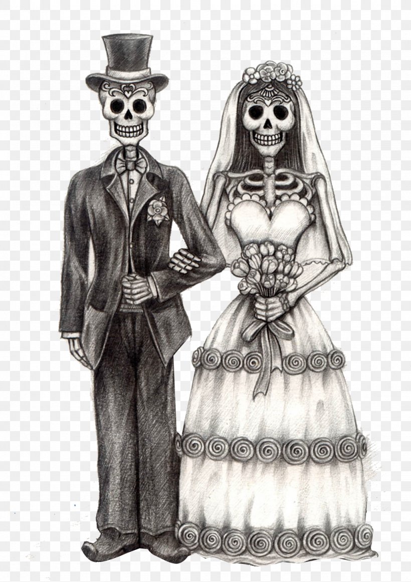 Calavera Day Of The Dead Bridegroom Drawing, PNG, 1024x1450px, Calavera, Art, Black And White, Bride, Bridegroom Download Free