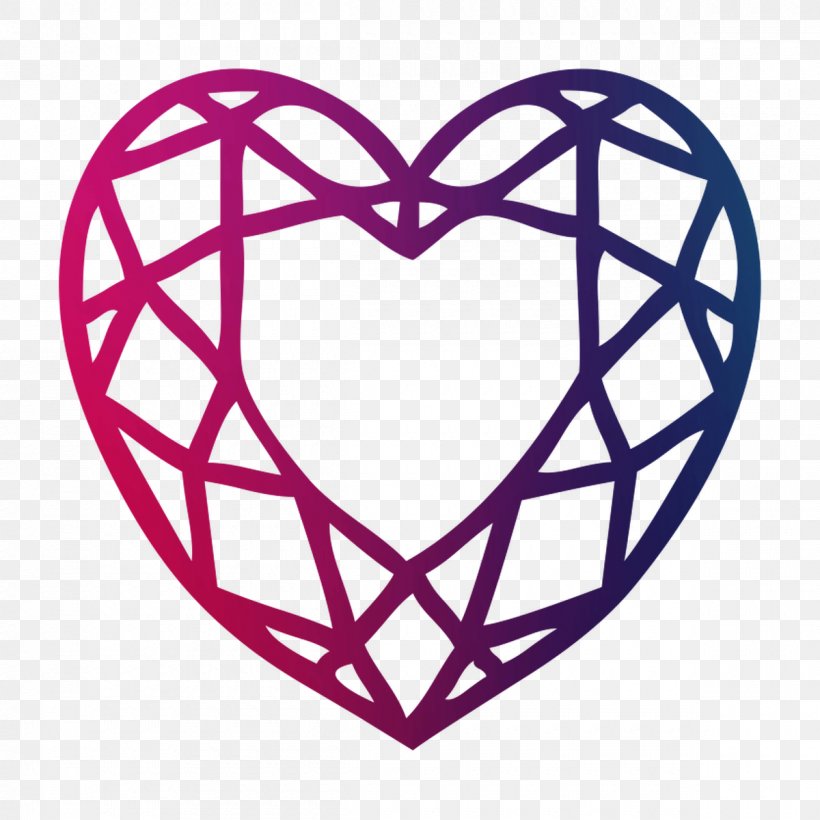 Diamond Cut Heart Vector Graphics Princess Cut, PNG, 1200x1200px, Watercolor, Cartoon, Flower, Frame, Heart Download Free