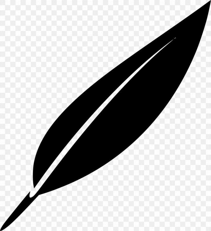 Feather Pen Quill, PNG, 896x980px, Feather, Black And White, Drawing, Leaf, Monochrome Download Free