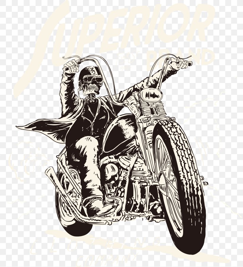 Motorcycle T-shirt, PNG, 815x901px, Motorcycle, Automotive Design, Black And White, Chopper, Motor Vehicle Download Free