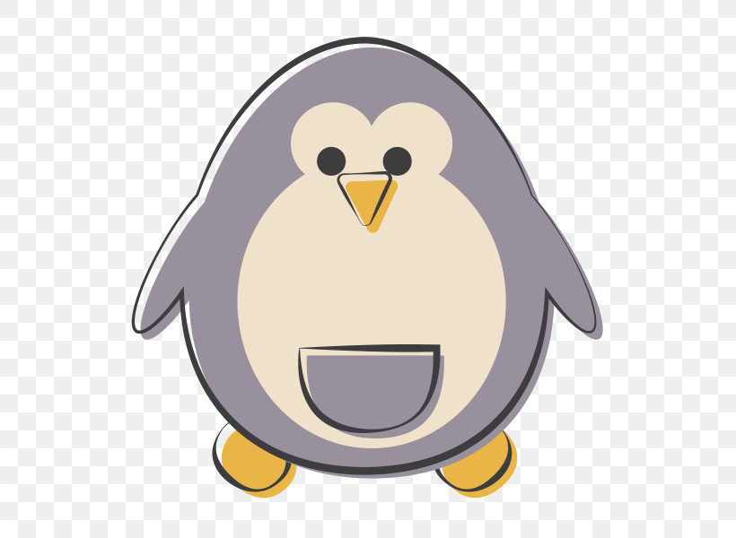 Penguin, PNG, 600x600px, Flightless Bird, Beak, Bird, Cartoon, Penguin Download Free