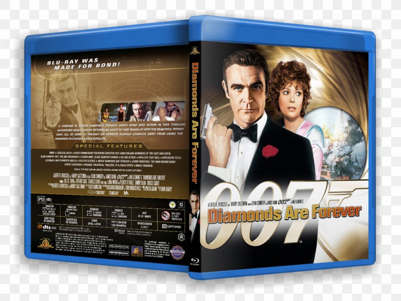 Blu-ray Disc James Bond DVD Cover Art Film, PNG, 1023x768px, Bluray Disc, Cover Art, Diamonds Are Forever, Display Advertising, Dvd Download Free