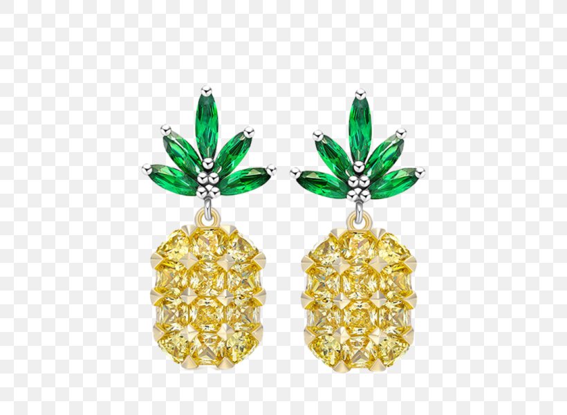 Earring Jewellery Imitation Gemstones & Rhinestones Crystal, PNG, 600x600px, Earring, Ananas, Bijou, Body Jewelry, Bromeliaceae Download Free