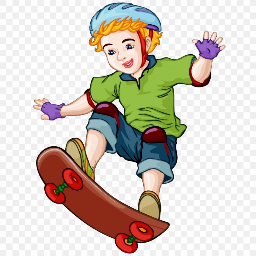 Skateboarding Cartoon, PNG, 1000x1000px, Skateboard, Art, Boy, Cartoon, Child Download Free