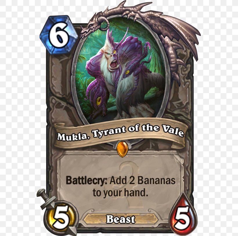 Hearthstone Mukla, Tyrant Of The Vale King Mukla BlizzCon Yogg-Saron, Hope's End, PNG, 567x811px, Hearthstone, Android, Blizzcon, Boogeymonster, Deathwing Download Free