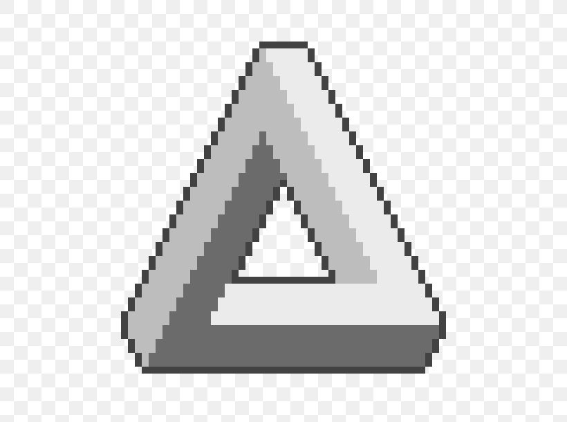 Penrose Triangle Pixel Art DeviantArt, PNG, 530x610px, Penrose Triangle, Area, Art, Art Museum, Artist Download Free