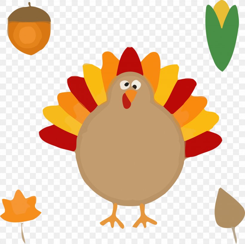 Thanksgiving Turkey, PNG, 3000x2995px, Thanksgiving Turkey, Bird, Cartoon, Chicken, Rooster Download Free