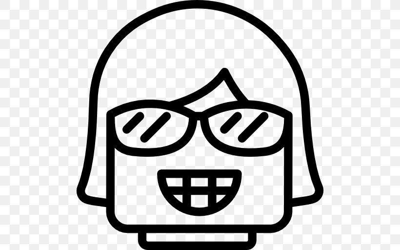 Emoticon Smiley, PNG, 512x512px, Emoticon, Area, Black And White, Emoji, Eyewear Download Free