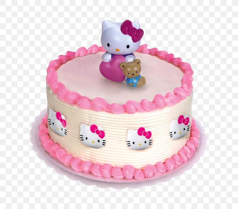 Hello Kitty Cupcake Frosting & Icing Birthday Cake, PNG, 720x720px, Hello Kitty, Baking, Birthday, Birthday Cake, Birthday Candles Download Free