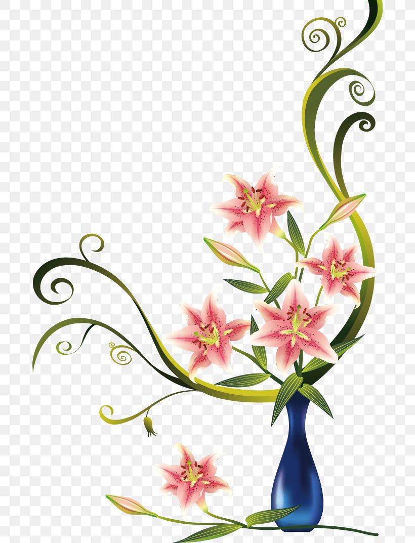 Floral Design Cartoon Clip Art, PNG, 692x1073px, Floral Design, Art, Blossom, Branch, Cartoon Download Free