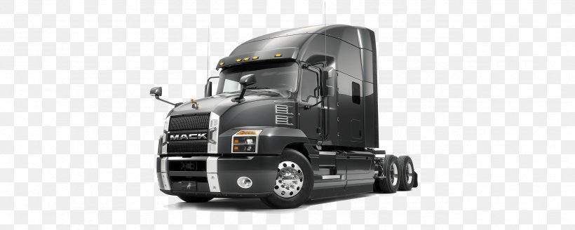 Mack Trucks Semi-trailer Truck Cabin Peterbilt, PNG, 2550x1020px, Mack Trucks, Auto Part, Automotive Design, Automotive Exterior, Automotive Tire Download Free