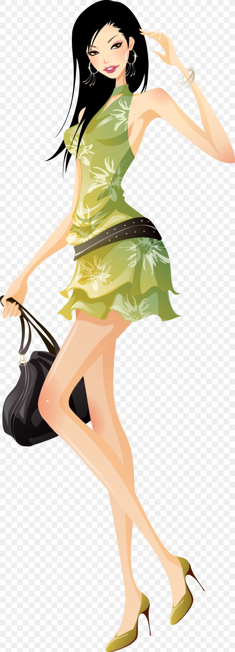 Fashion Woman Clip Art, PNG, 2072x5746px, Watercolor, Cartoon, Flower, Frame, Heart Download Free
