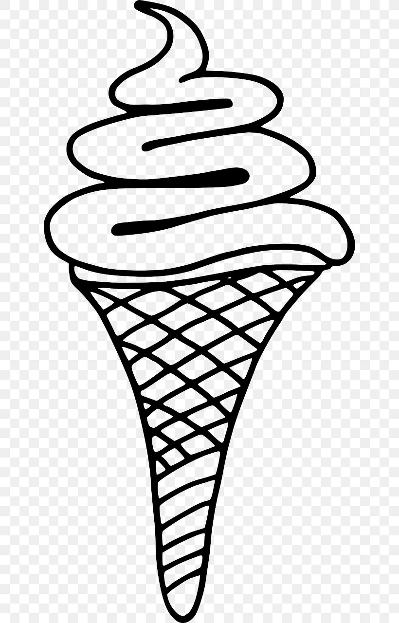 Ice Cream Cones Sundae Waffle, PNG, 640x1280px, Ice Cream Cones, Artwork, Black And White, Chocolate Ice Cream, Cream Download Free