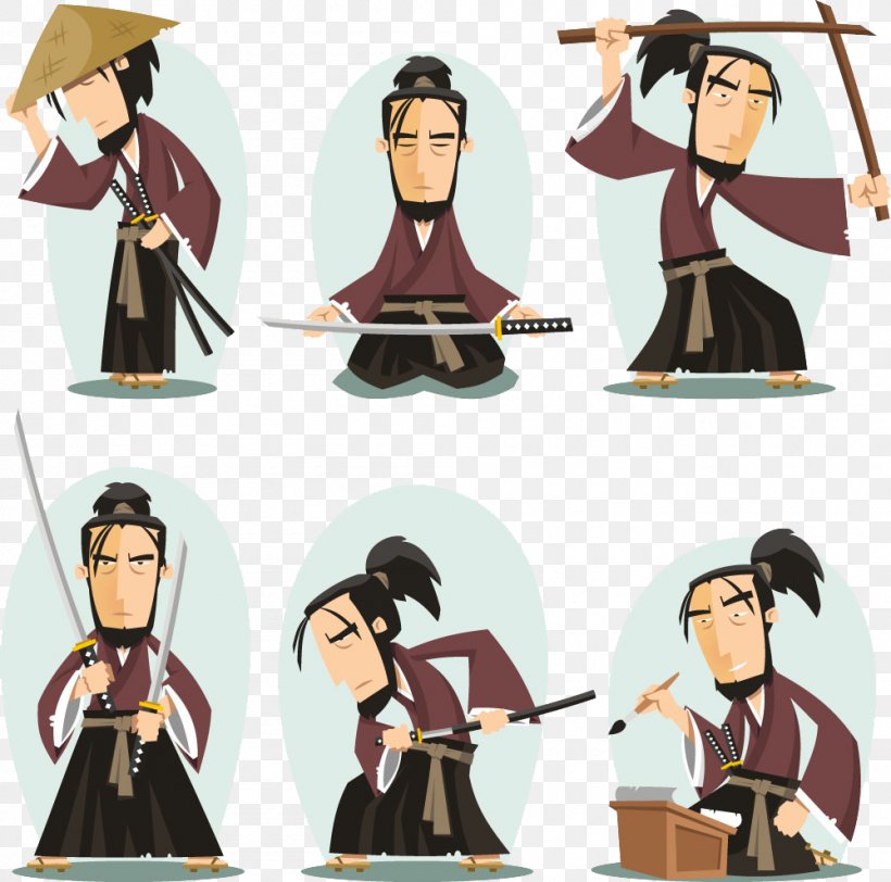 Samurai Kendo Royalty-free Illustration, PNG, 1000x991px, Watercolor, Cartoon, Flower, Frame, Heart Download Free