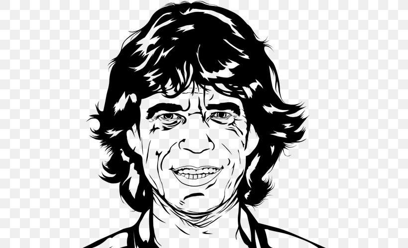 Mick Jagger Drawing Line Art Cartoon, PNG, 700x500px, Watercolor, Cartoon, Flower, Frame, Heart Download Free