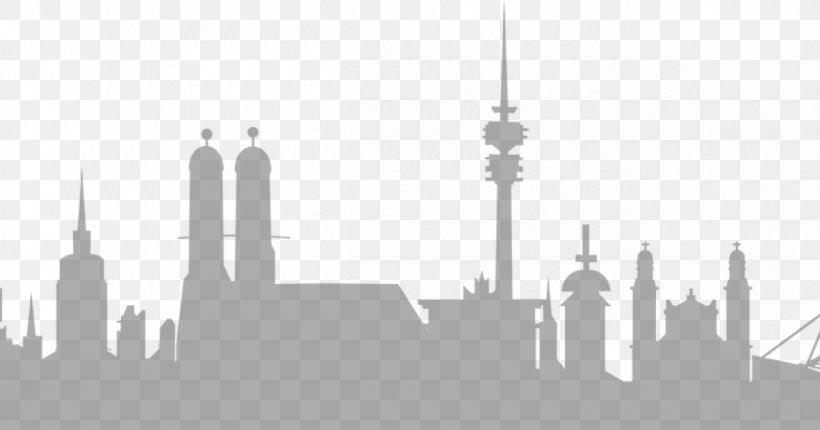 Munich Skyline Frankfurt Wall Decal Tattoo, PNG, 1200x630px, Munich, Bavaria, Black And White, City, Fototapet Download Free