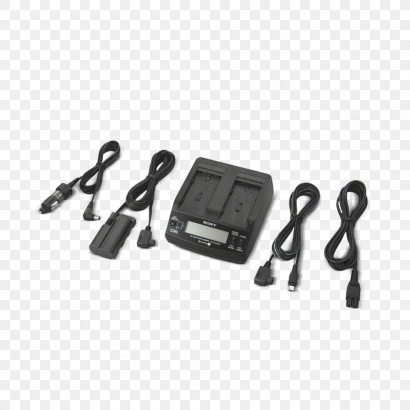 Battery Charger AC Adapter Video Cameras Sony, PNG, 1000x1000px, Battery Charger, Ac Adapter, Adapter, Alternating Current, Battery Download Free