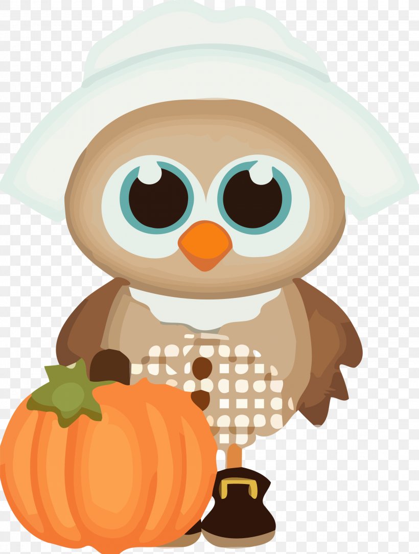 Pumpkin, PNG, 2269x3000px, Thanksgiving Owl, Autumn, Bird, Calabaza, Cartoon Download Free