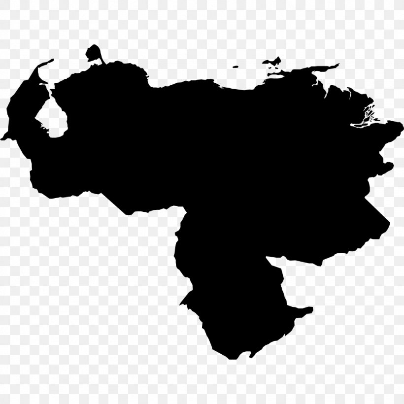 Flag Of Venezuela Map, PNG, 1024x1024px, Venezuela, Art, Black, Black And White, Drawing Download Free